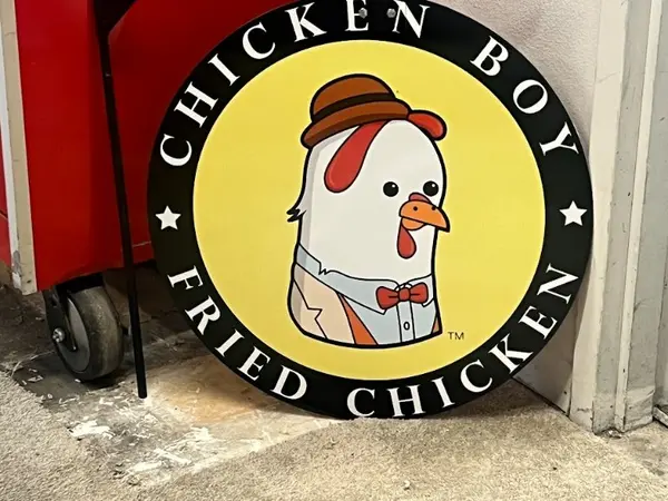 Chicken Boy Fried Chicken round sign