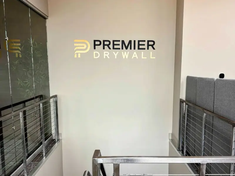 Premier Drywall wall decal logo