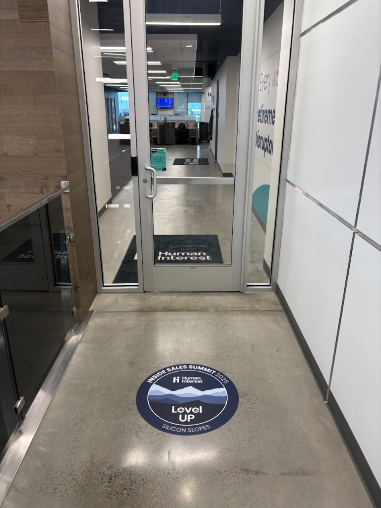 Human Interest floor graphic decal
