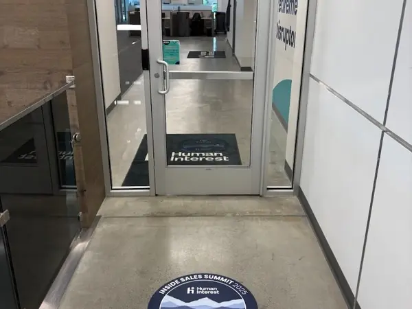 Human Interest floor graphic decal