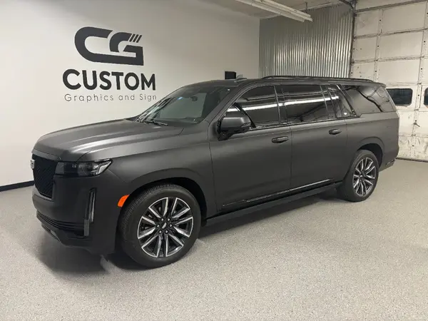 Cadillac Escalade matte black wrap