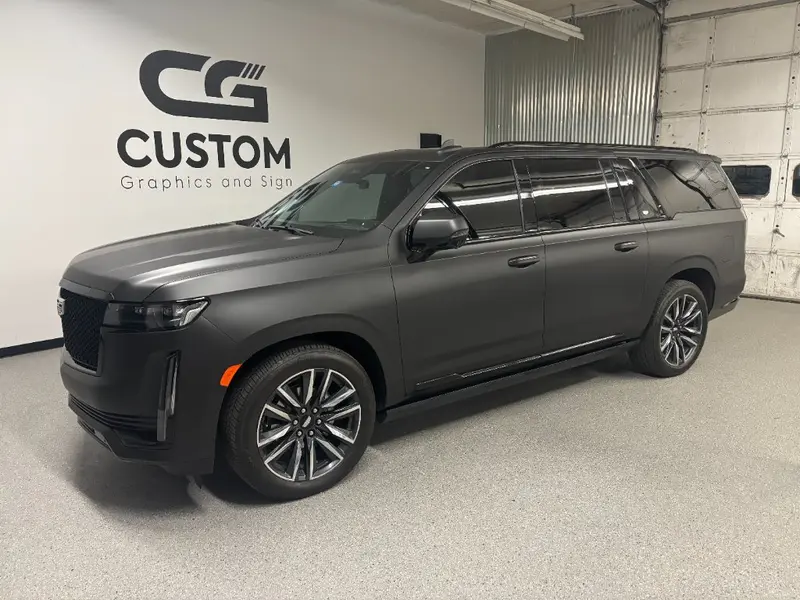 Cadillac Escalade matte black full wrap