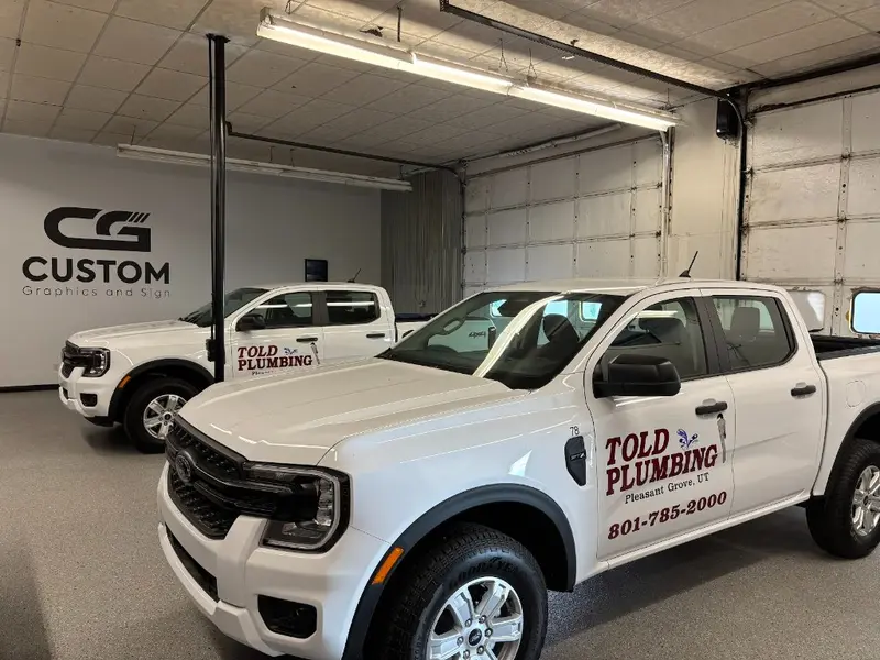 Told Plumbing fleet truck graphics