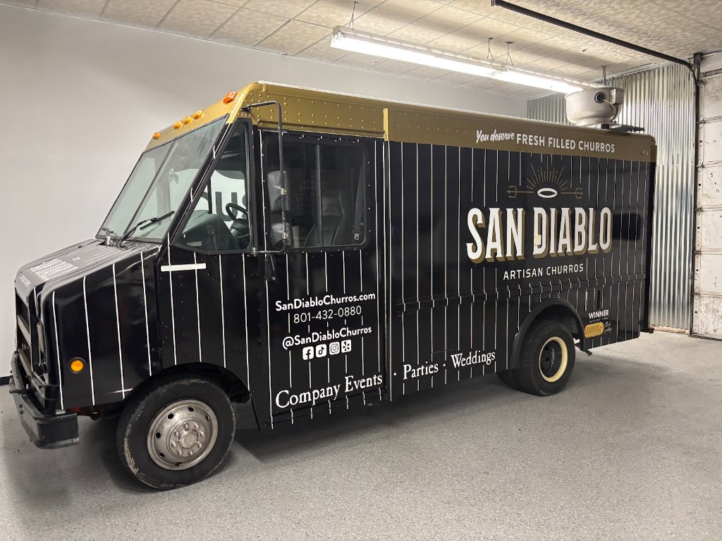 San Diablo Artisan Churros food truck wrap