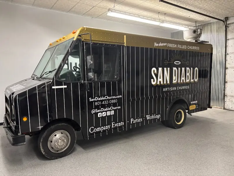 San Diablo Artisan Churros food truck wrap