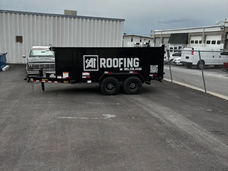 A1 Roofing dump trailer decals