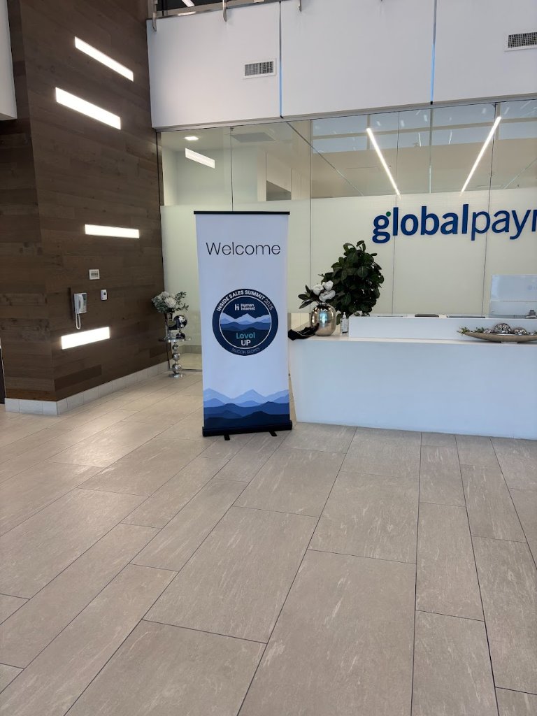 Human Interest sales summit retractable banner