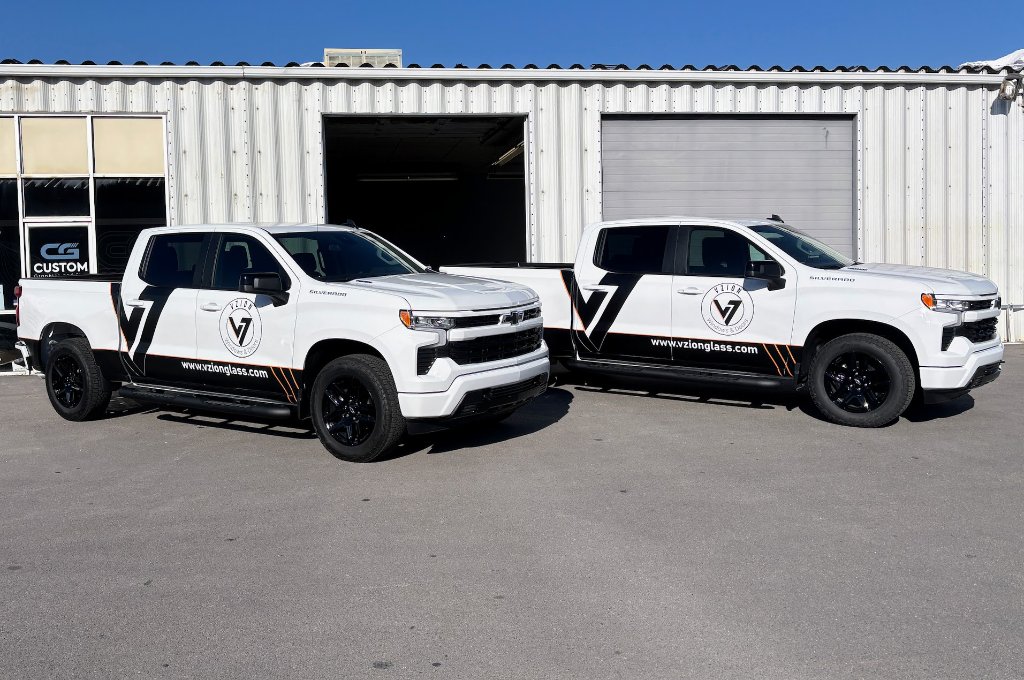 Commercial fleet truck graphics and branding — Utah County fleet wraps