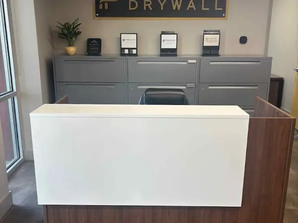Premier Drywall lobby sign