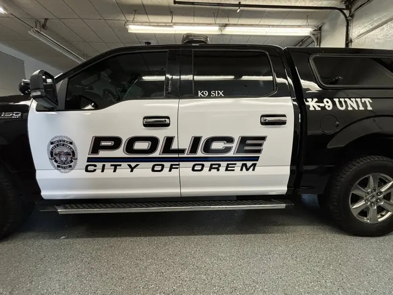 Orem Police K9 Unit truck graphics