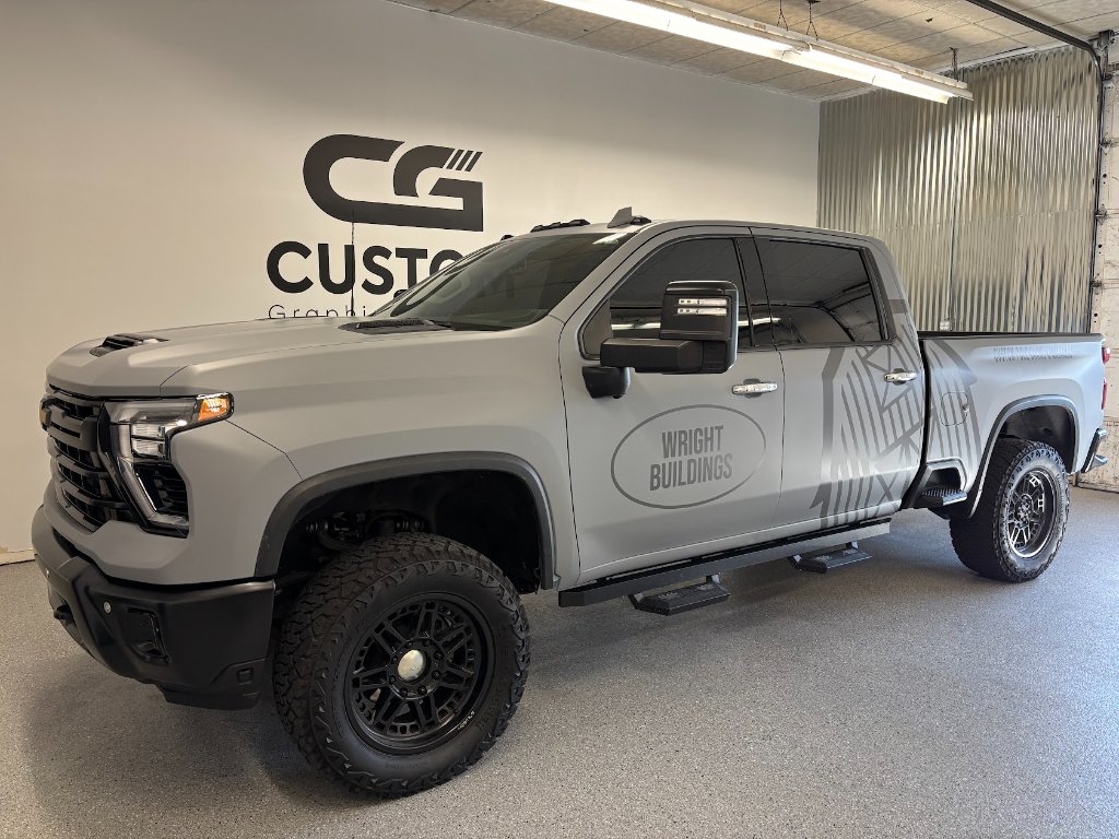 Wright Buildings Silverado gray wrap