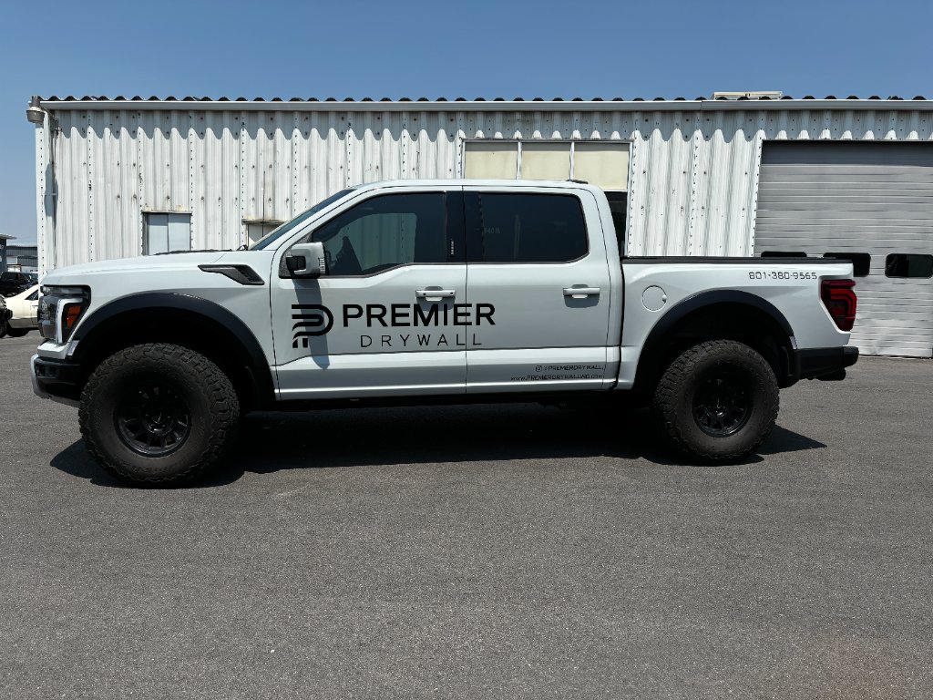 Premier Drywall truck graphics
