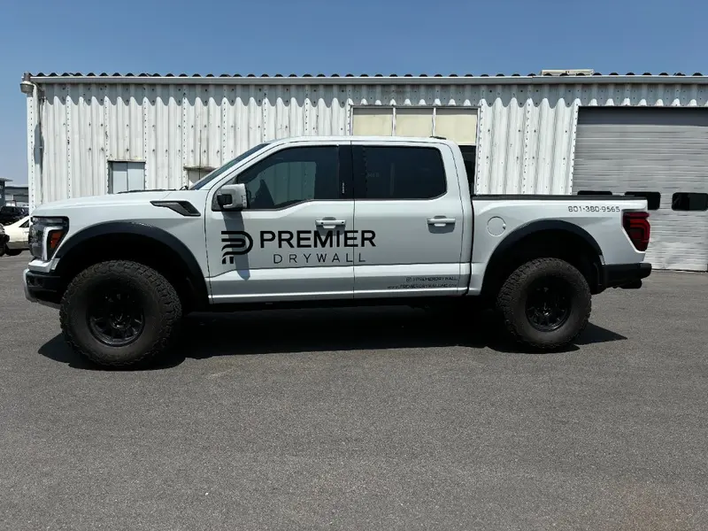 Premier Drywall truck graphics