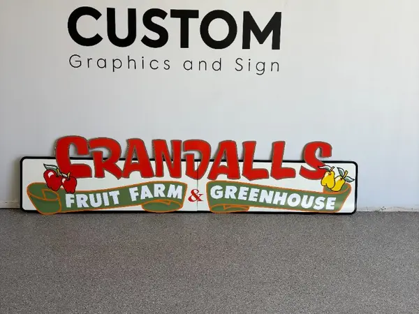 Crandalls Fruit Farm large format sign