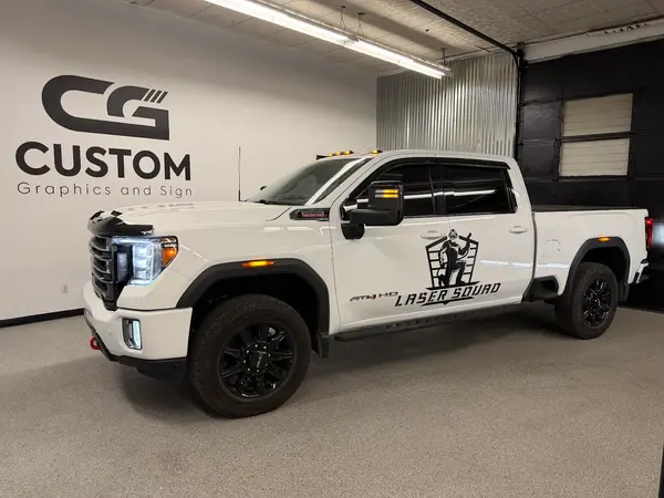 Laser Squad GMC AT4 HD truck fleet graphics