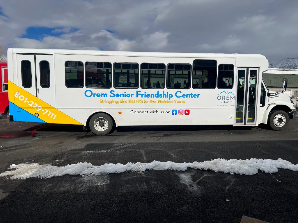 Orem Senior Friendship Center bus wrap
