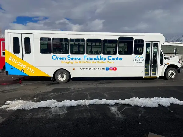 Orem Senior Friendship Center bus wrap