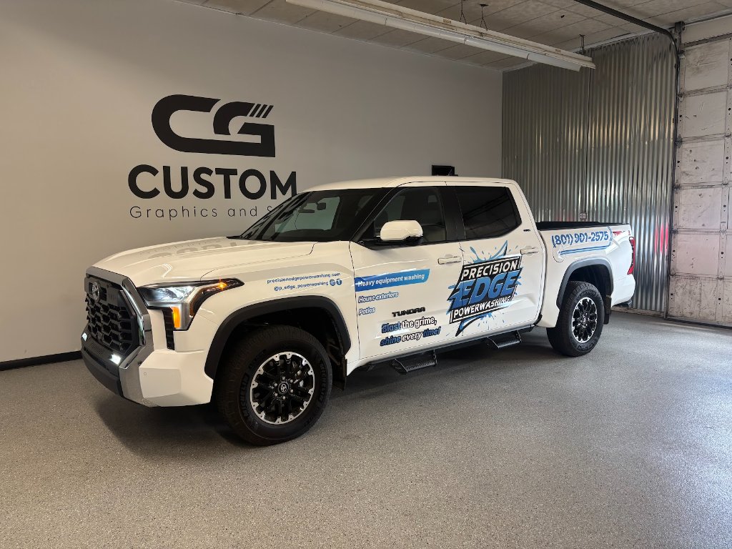 Precision Edge Powerwashing Toyota Tundra wrap