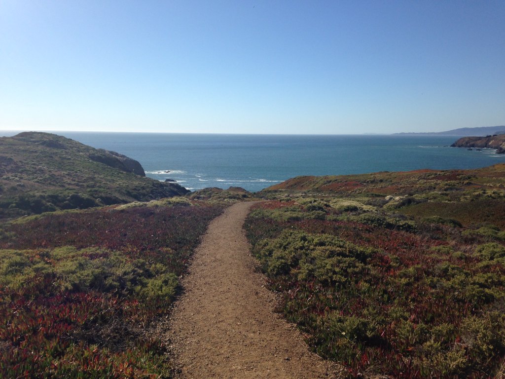Coastal trail to the sea, Point Reyes California