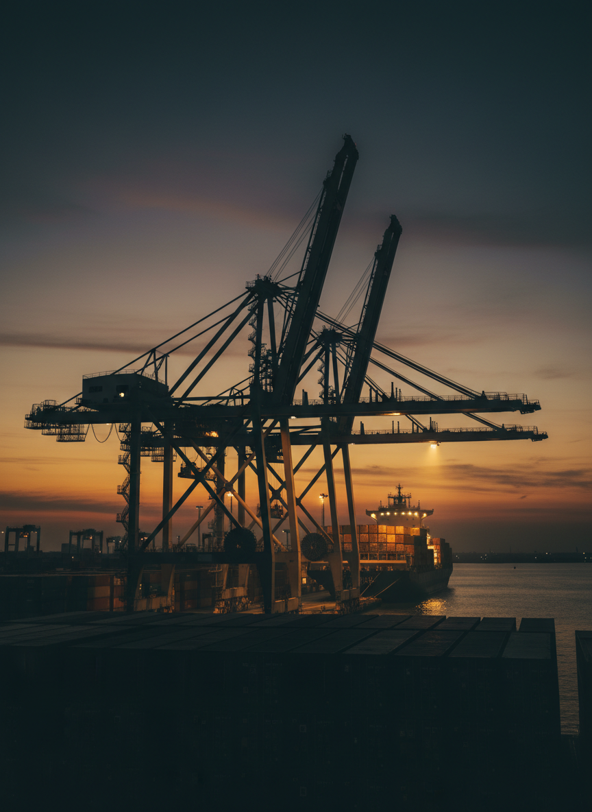 Industrial shipping port representing the USA-Based supplier list