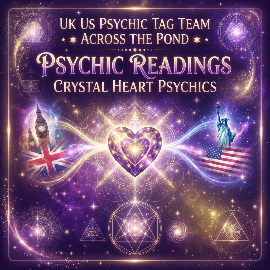 Uk US Psychic tag team across the pond | Psychic readings Crystal Heart Psychics