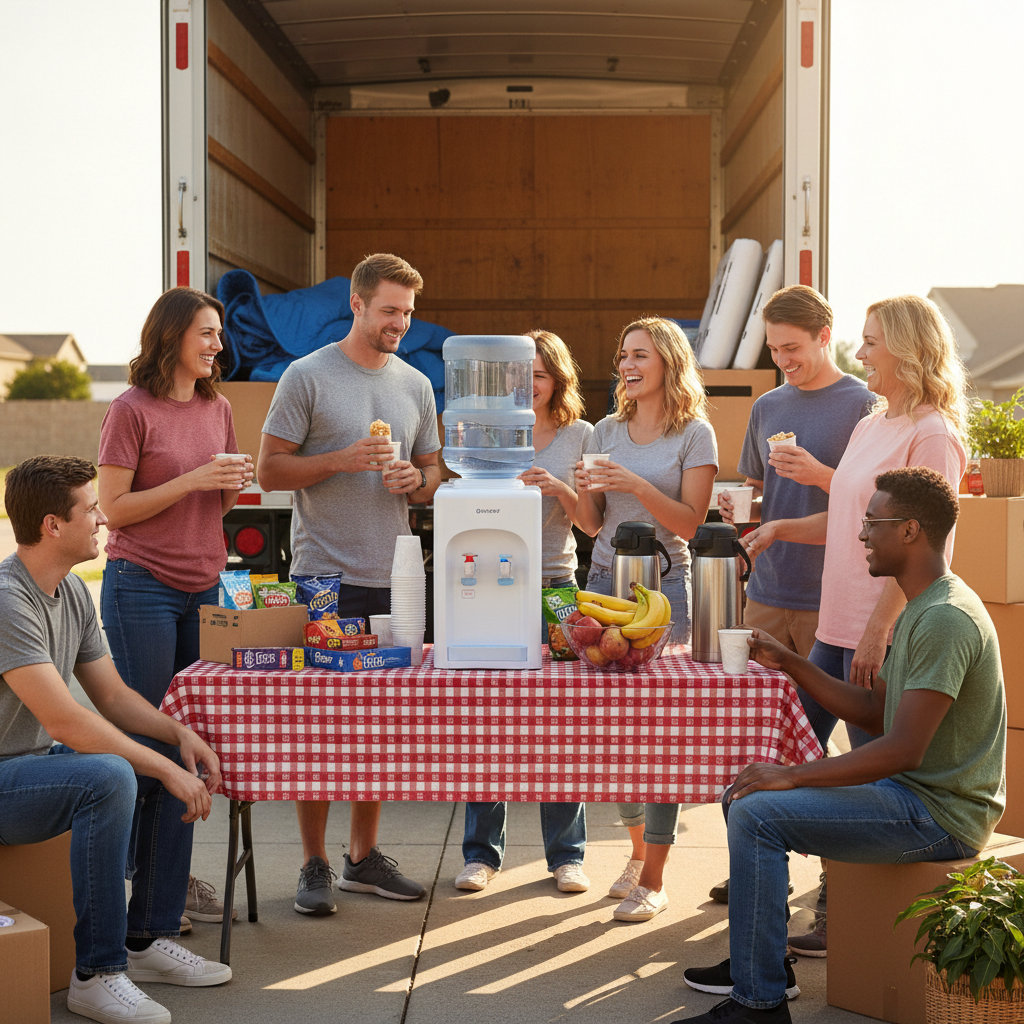 Family and friends moving