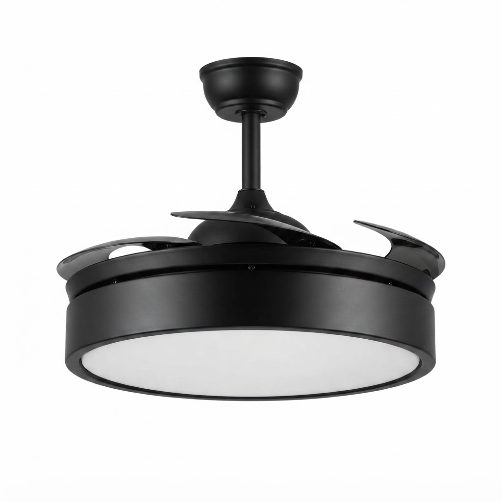 LED Таванен вентилатор с осветление 36W 3CCT 2880LM черен с дистанционно управление 2