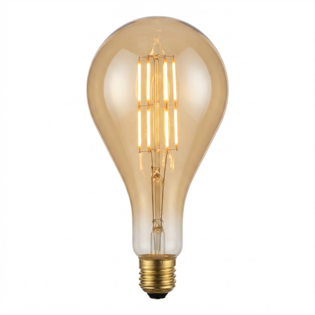 LED крушка E27 ps160 8W 810lm 1800K златиста димеруема 2
