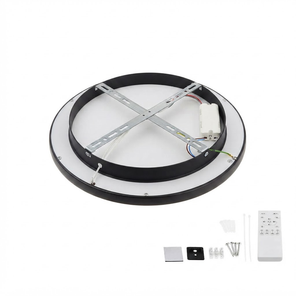 LED осветител за таван 50W 3000-6000K с дистанционно черен 3