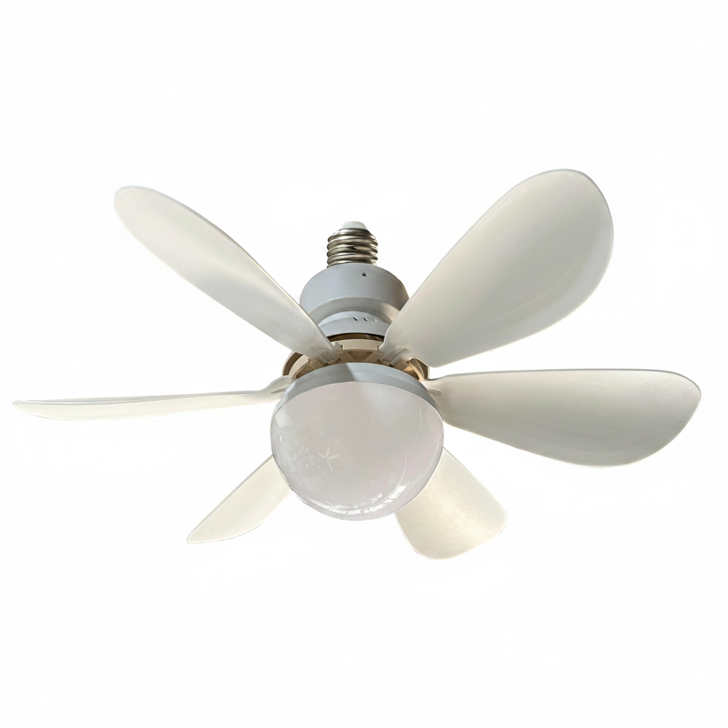 LED крушка с вентилатор E27 12W 960lm 3 цветни температури (2700K/4000K/6000K) Бяло 100-265V
