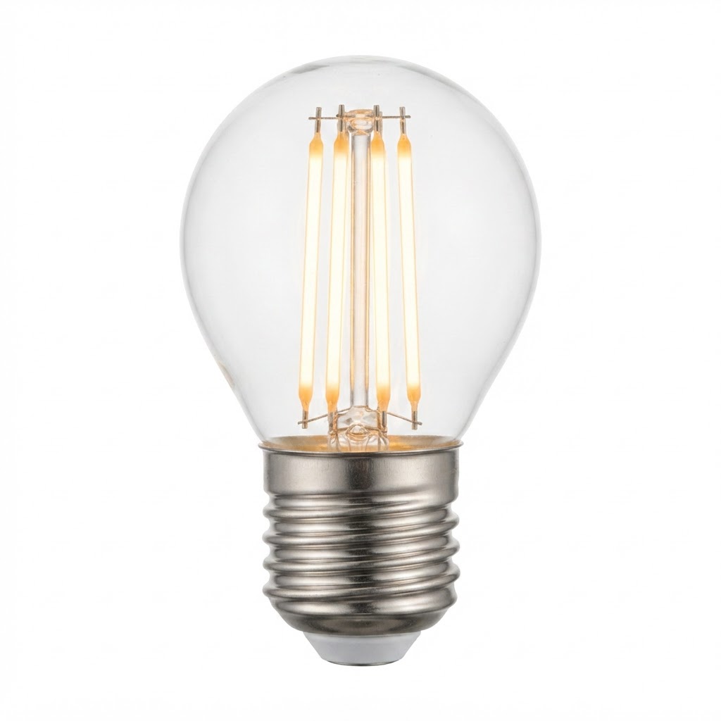 LED крушка E27 g45 4W 320lm  2700K филамент димеруема 2