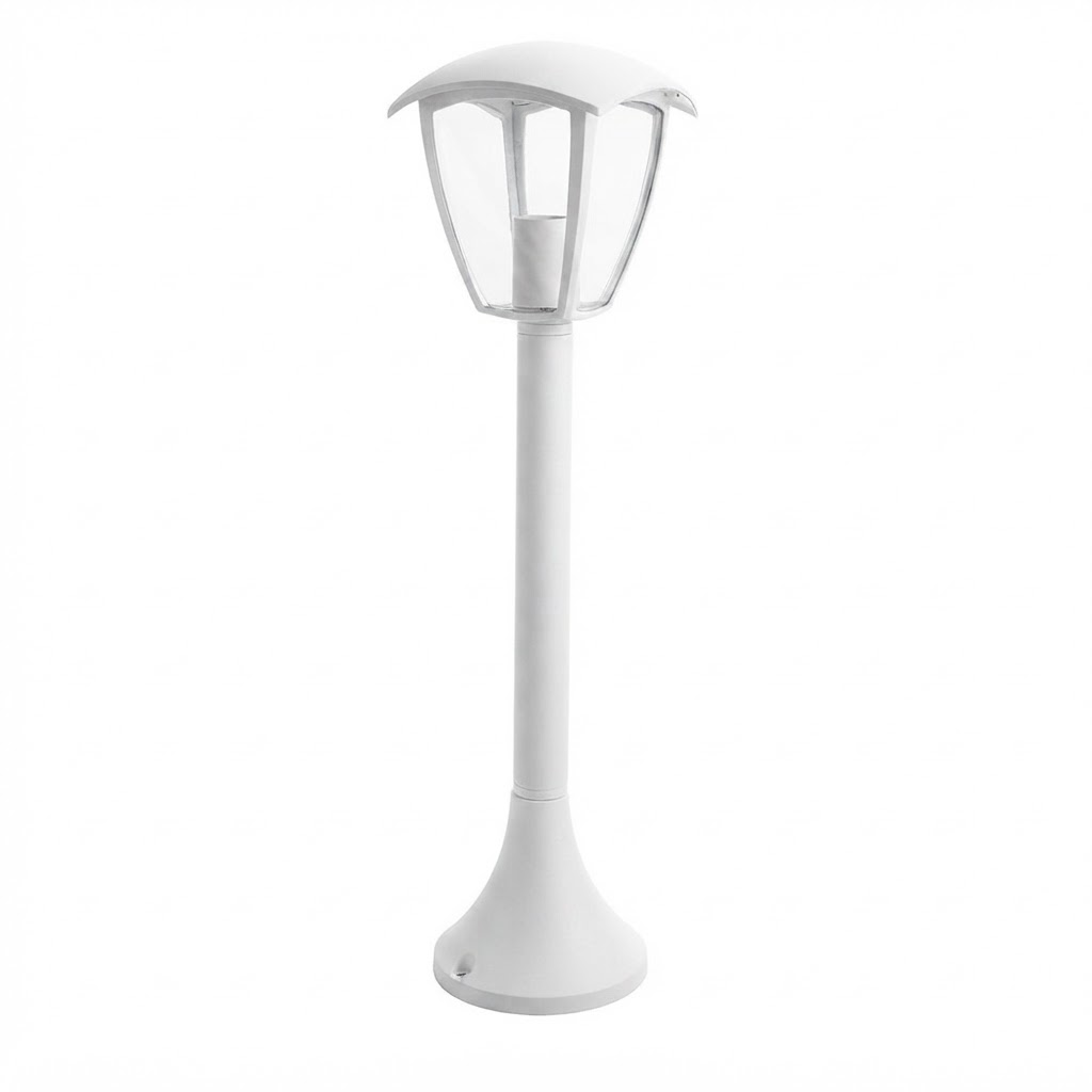 градинска лампа 60cm Мат бяло 1xE27 2