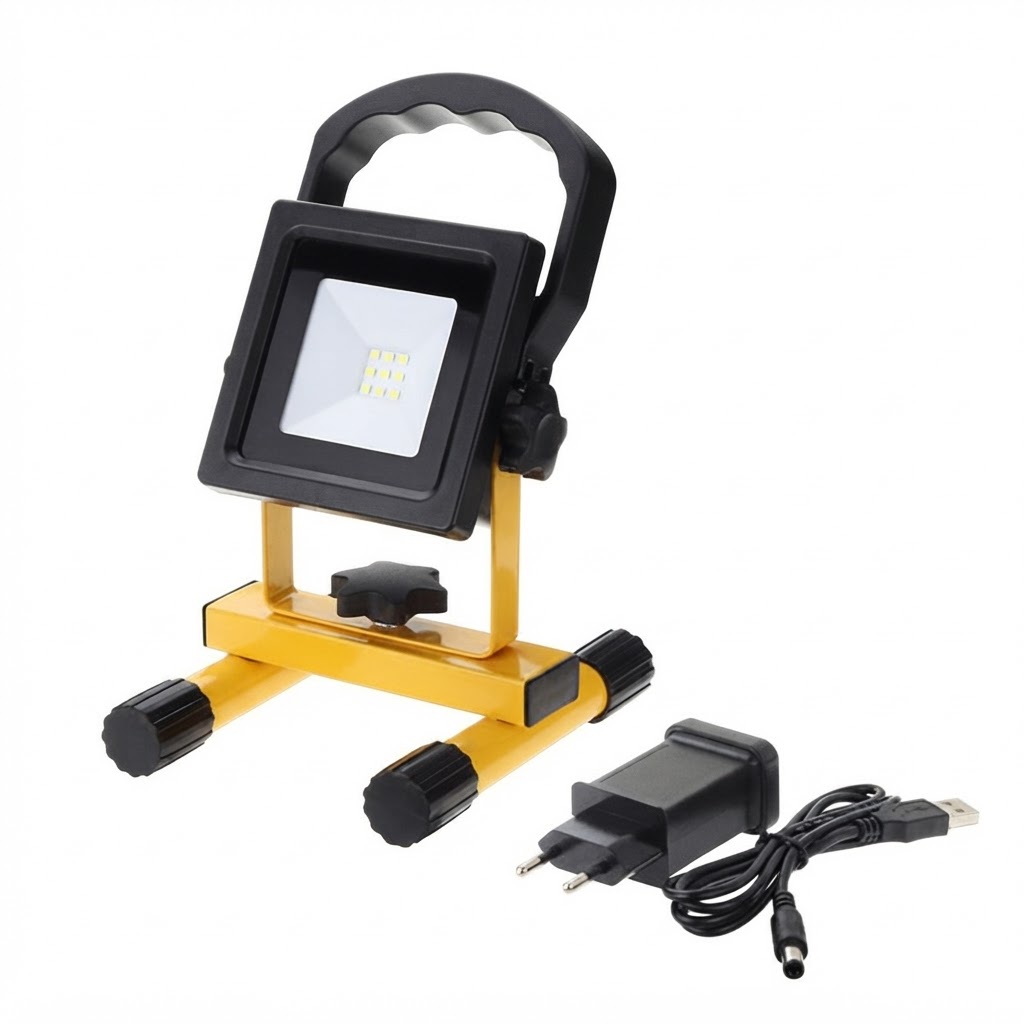 10W LED преносим прожектор на батерии 600lm 6000K IP44 2