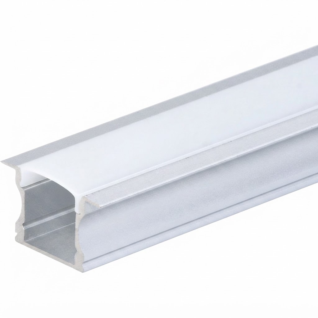 Алуминиев профил за LED лента сив корпус L=2m 17.2x14.3x12.6mm