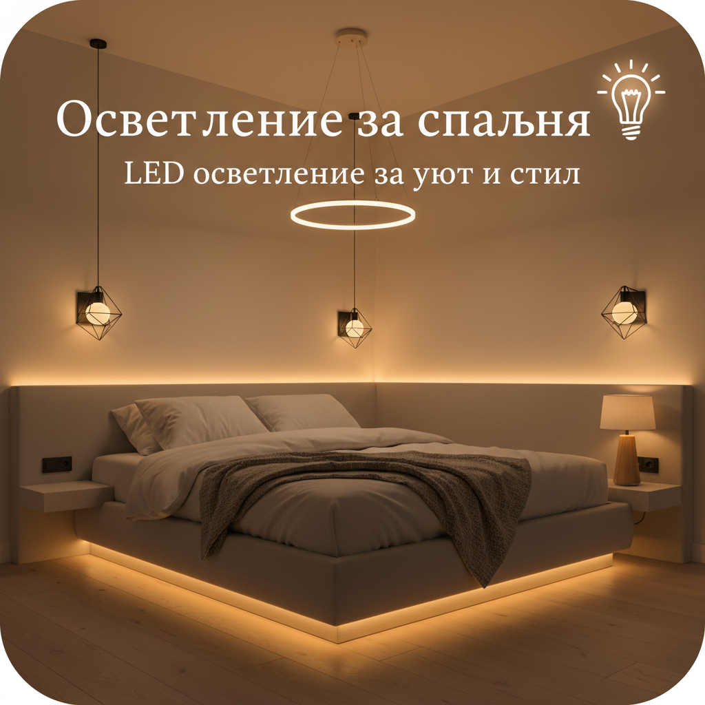 Осветление за спалня