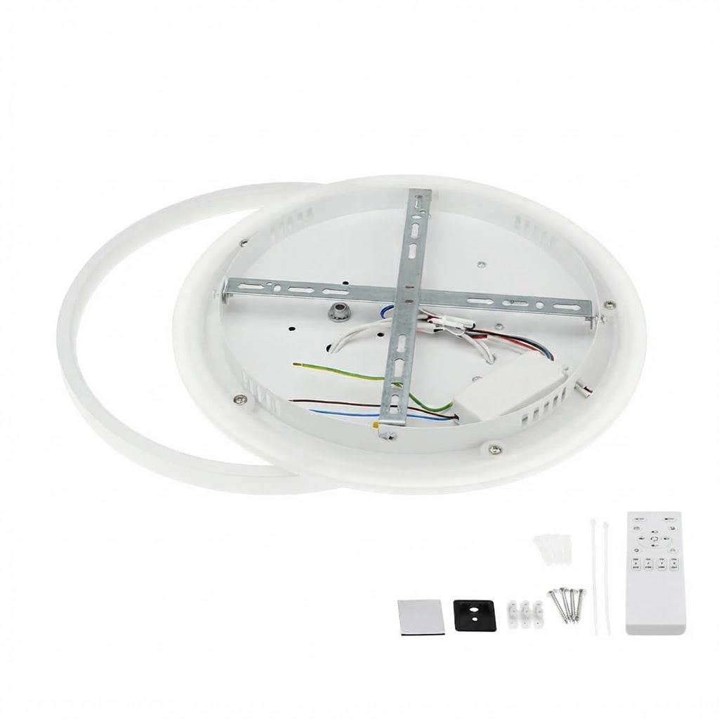 LED осветител за таван 54W 3000-6000K с дистанционно черно-бял 3