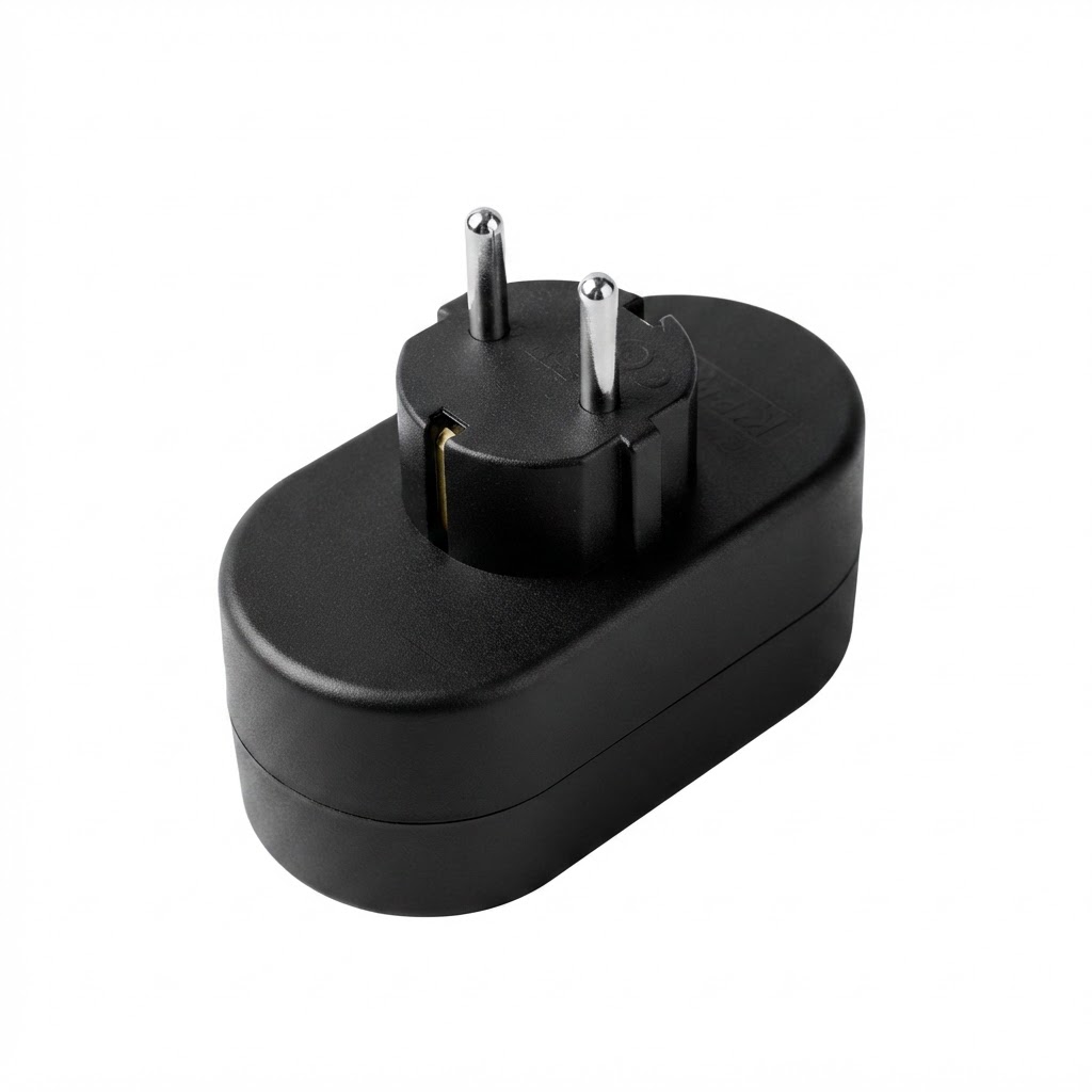 Двукуполов адаптер IP44 2x16a, 16a, 230v, макс. 3500W - черен 3