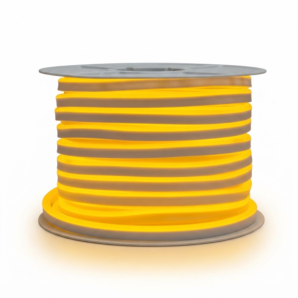 LED гъвкав неон 220v Жълт - IP65 2