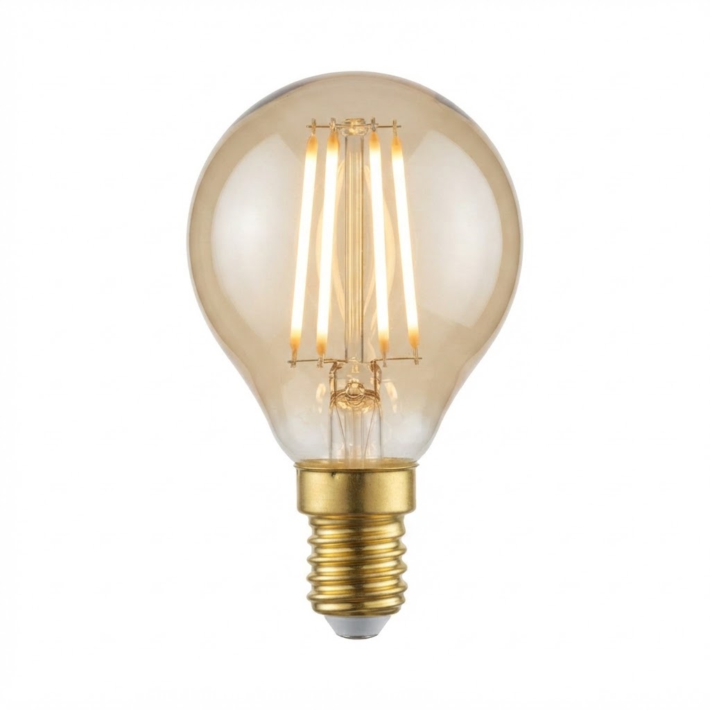 LED кендъл g45 E14 4W 400lm 2500K златист ефект 2