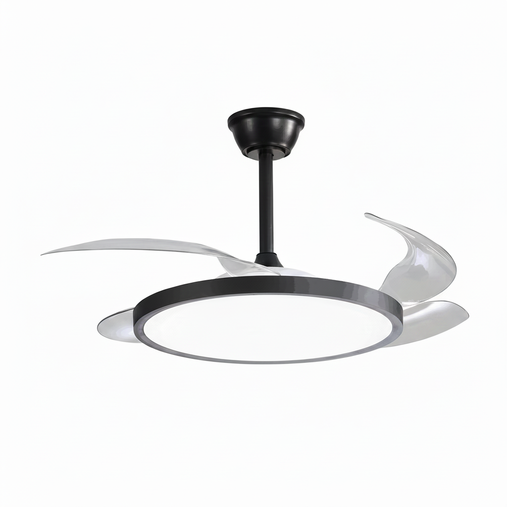 LED Таванен вентилатор с осветление 36W 3CCT 2880LM черен с дистанционно управление