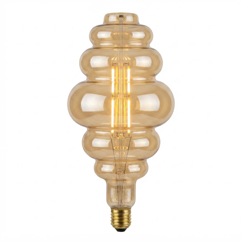 LED крушка E27 bd200 8W 810lm 1800K златиста димеруема 2