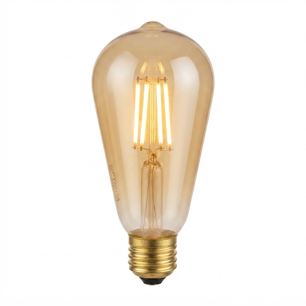 LED крушка st64 8W 700lm 2500K E27  златиста димеруема 2