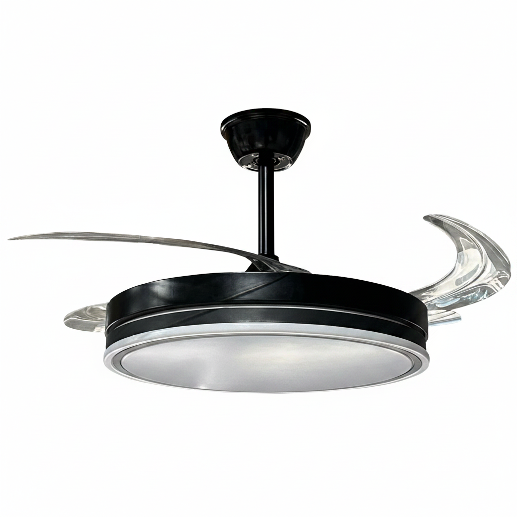 LED Таванен вентилатор с осветление 36W 3CCT 2880LM черен с дистанционно управление