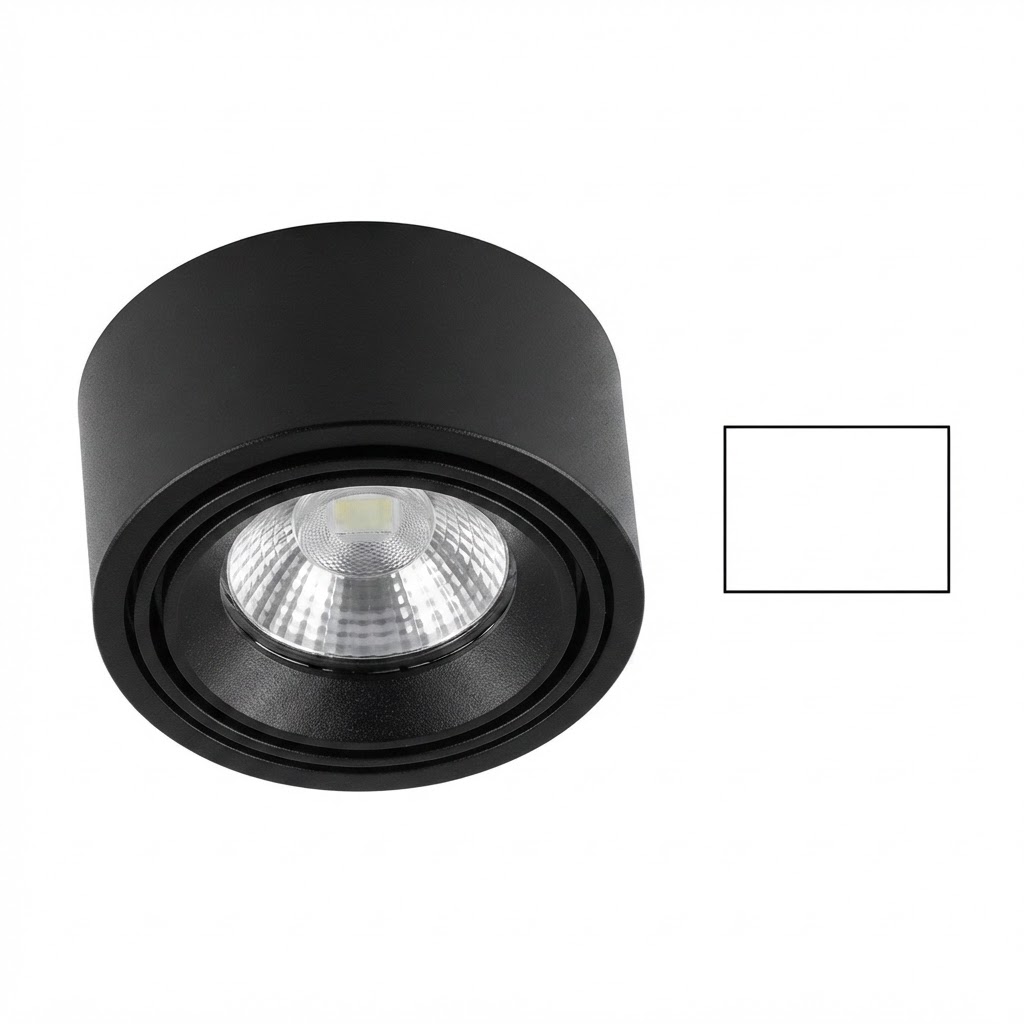 LED луна за открит монтаж 12W 80LM/W черна 3000K Bridgelux чип регулируема 2