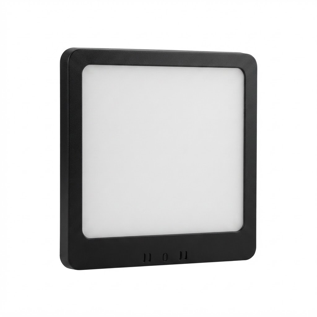 LED LED панел за открит монтаж квадратен 6W AC85-260V 3CCT черен 2