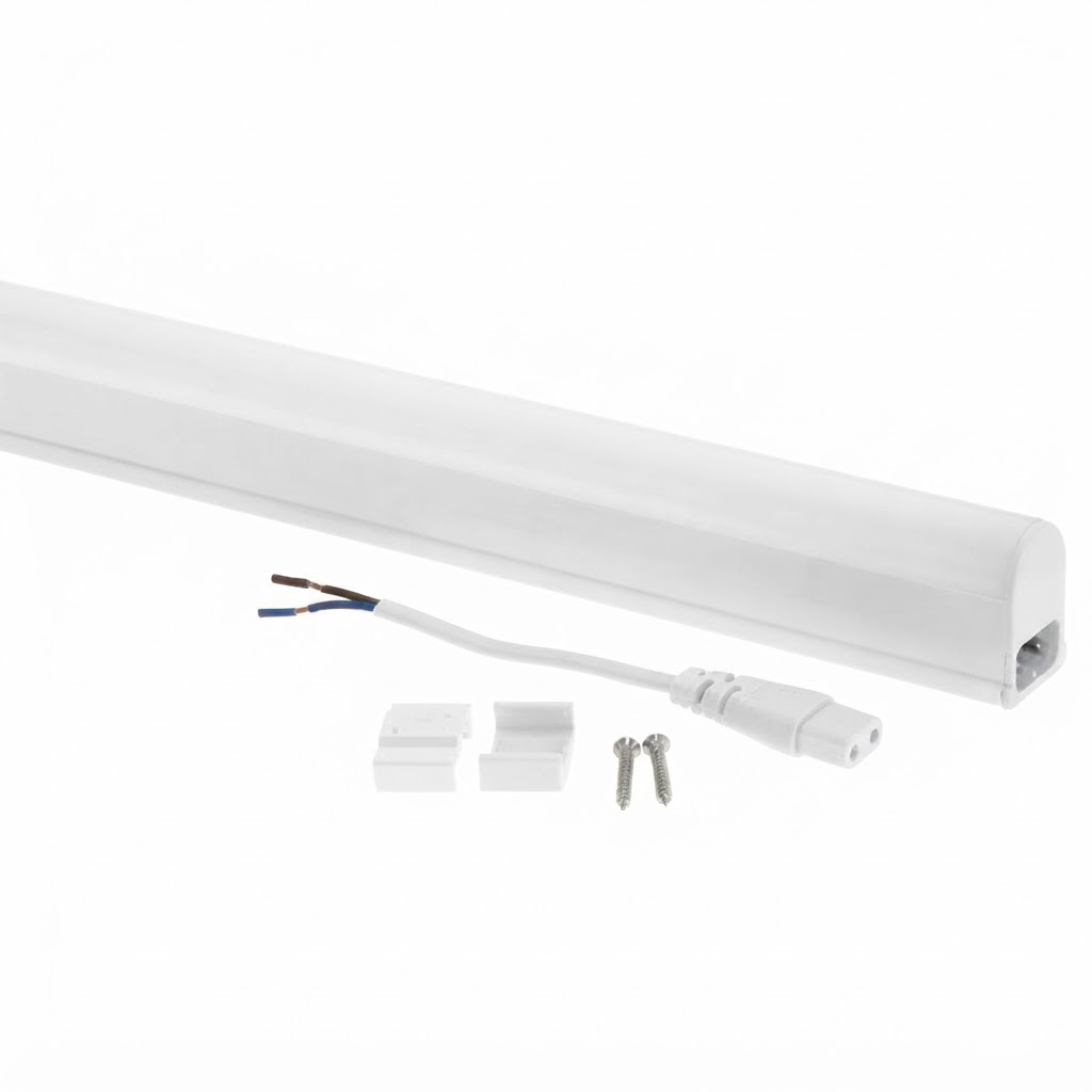 LED пура T5 88.5cm 9.6W 220V 900LM IP20 пластмаса 6000K с ключ студена светлина 3