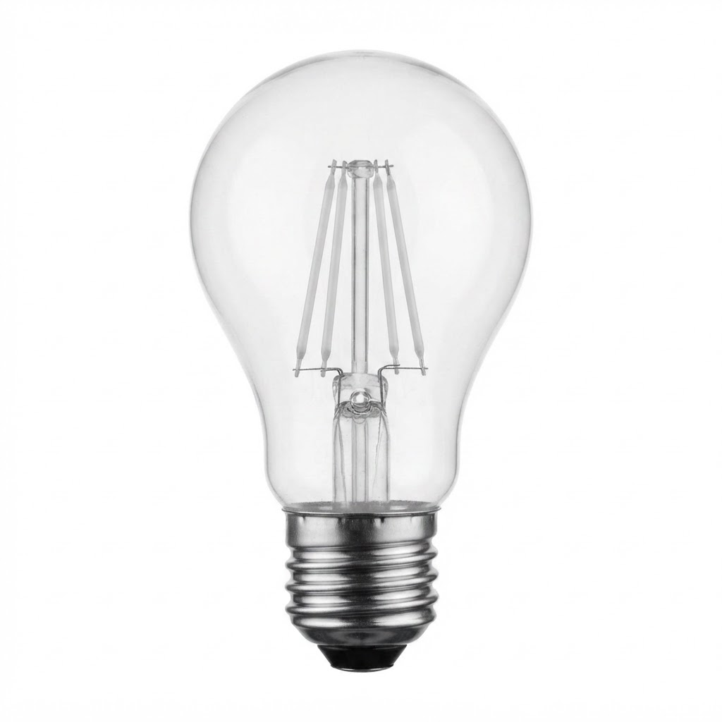 LED крушка a60 4W 400lm E27  6000K филамент 3