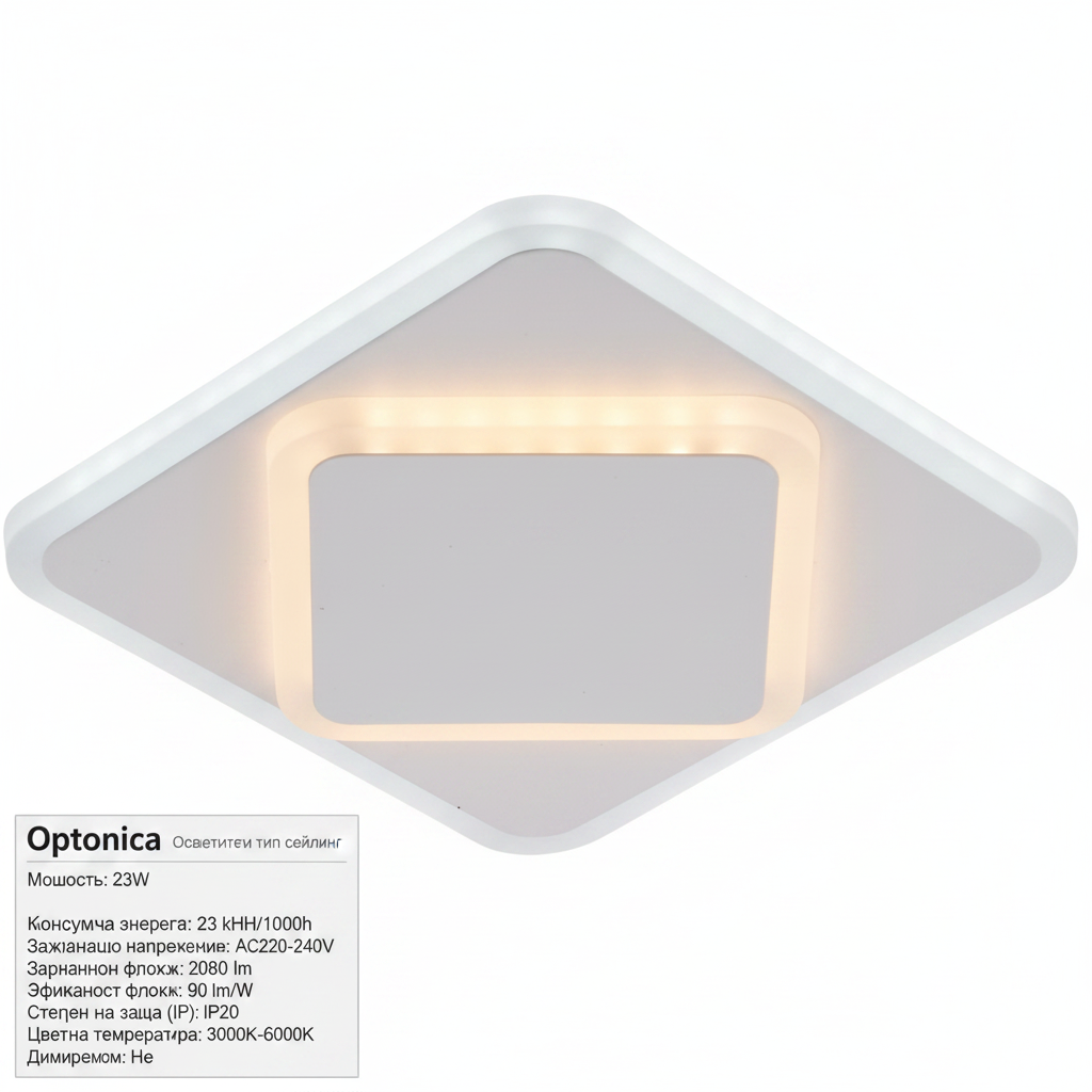 LED осветител за стена 23W CCT бял
