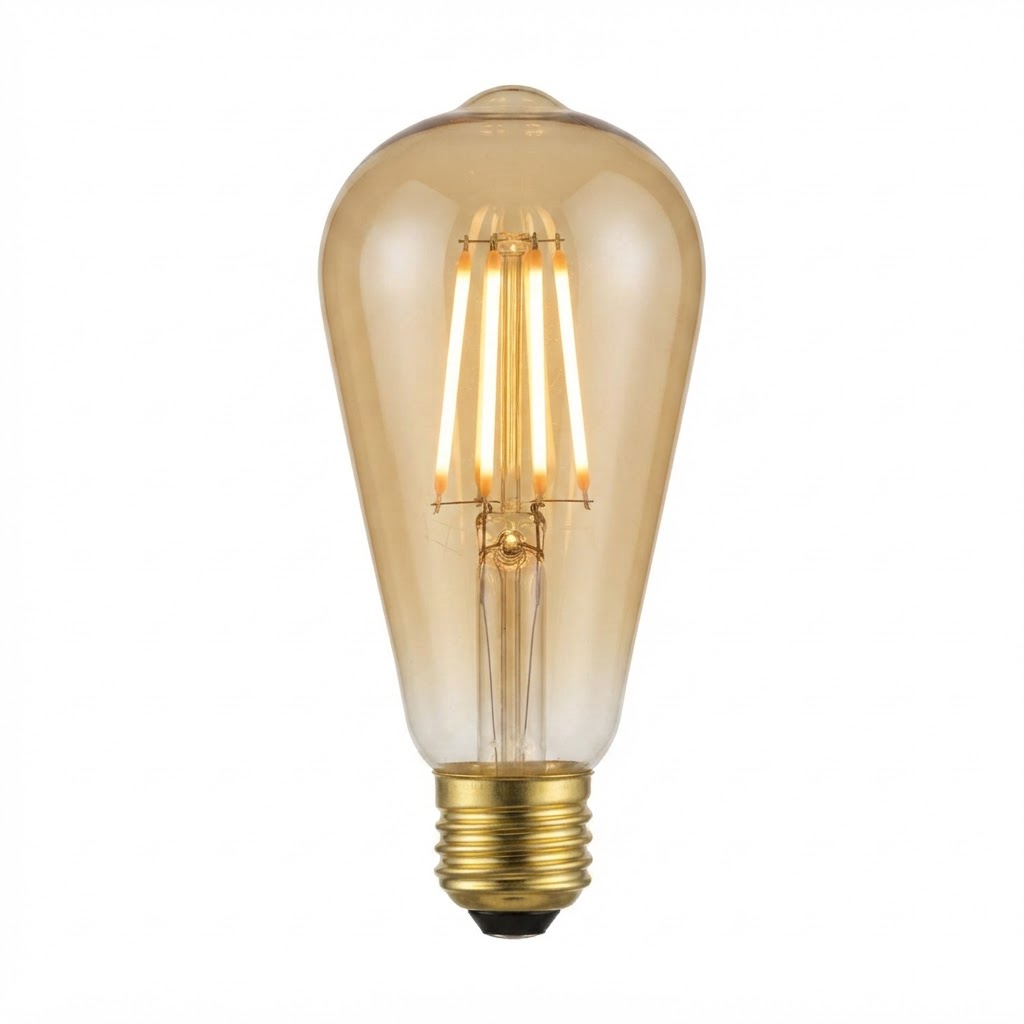 LED крушка E27 st64 4W 400lm 2500K златиста 3
