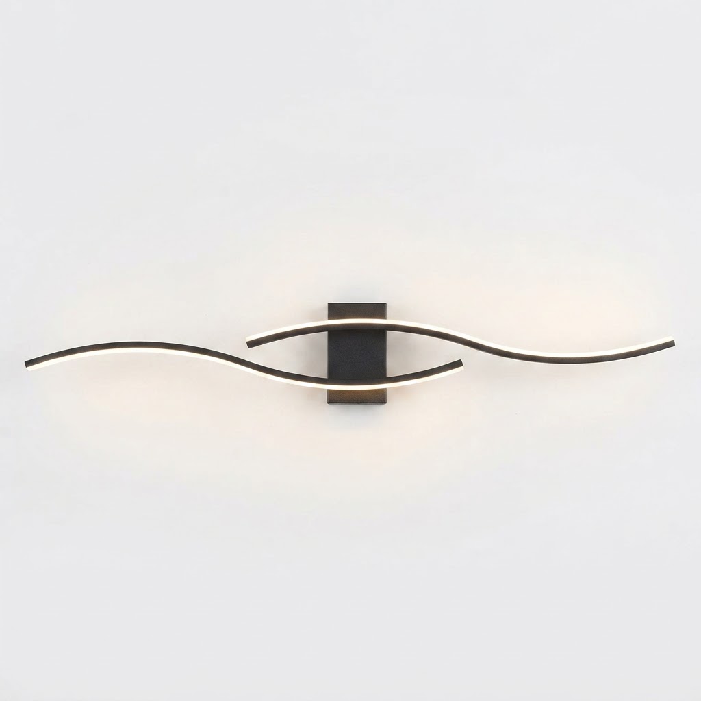 LED аплик за стена 21W 1680LM пясъчно черно 3000K 2